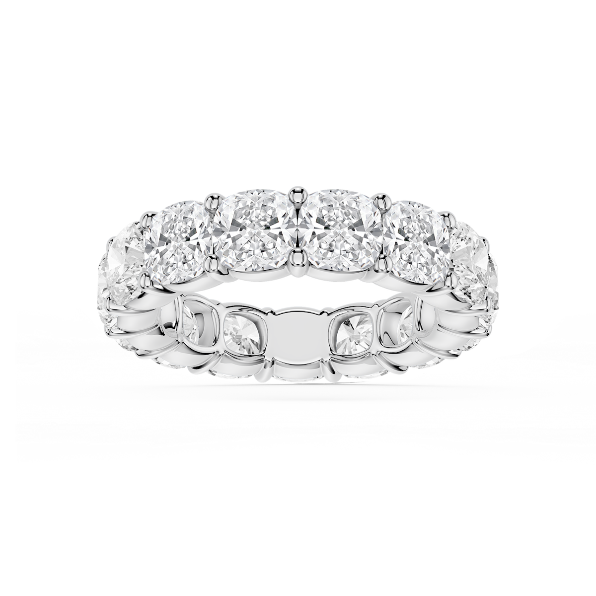 Harlow Cushion Lab Grown Diamond Shared Prong Eternity Band