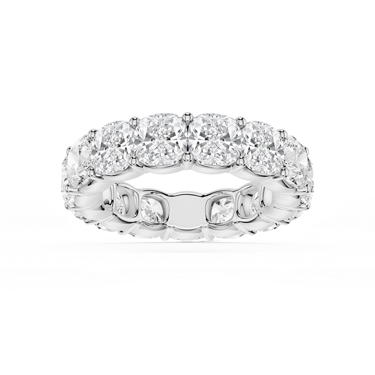 Harlow Cushion Lab Grown Diamond Shared Prong Eternity Band