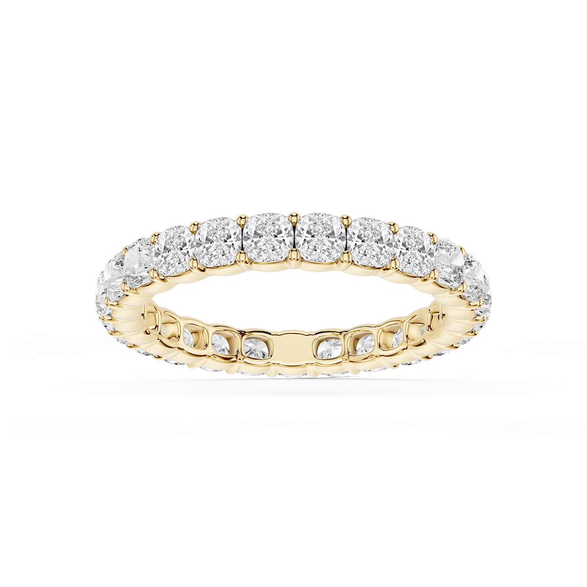 Harlow Cushion Lab Grown Diamond Shared Prong Eternity Band