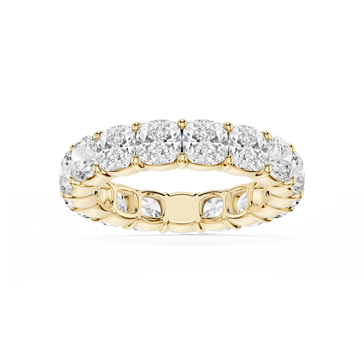 Harlow Cushion Lab Grown Diamond Shared Prong Eternity Band