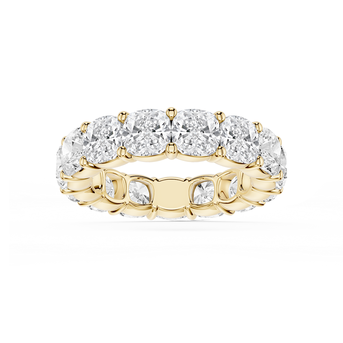 Harlow Cushion Lab Grown Diamond Shared Prong Eternity Band