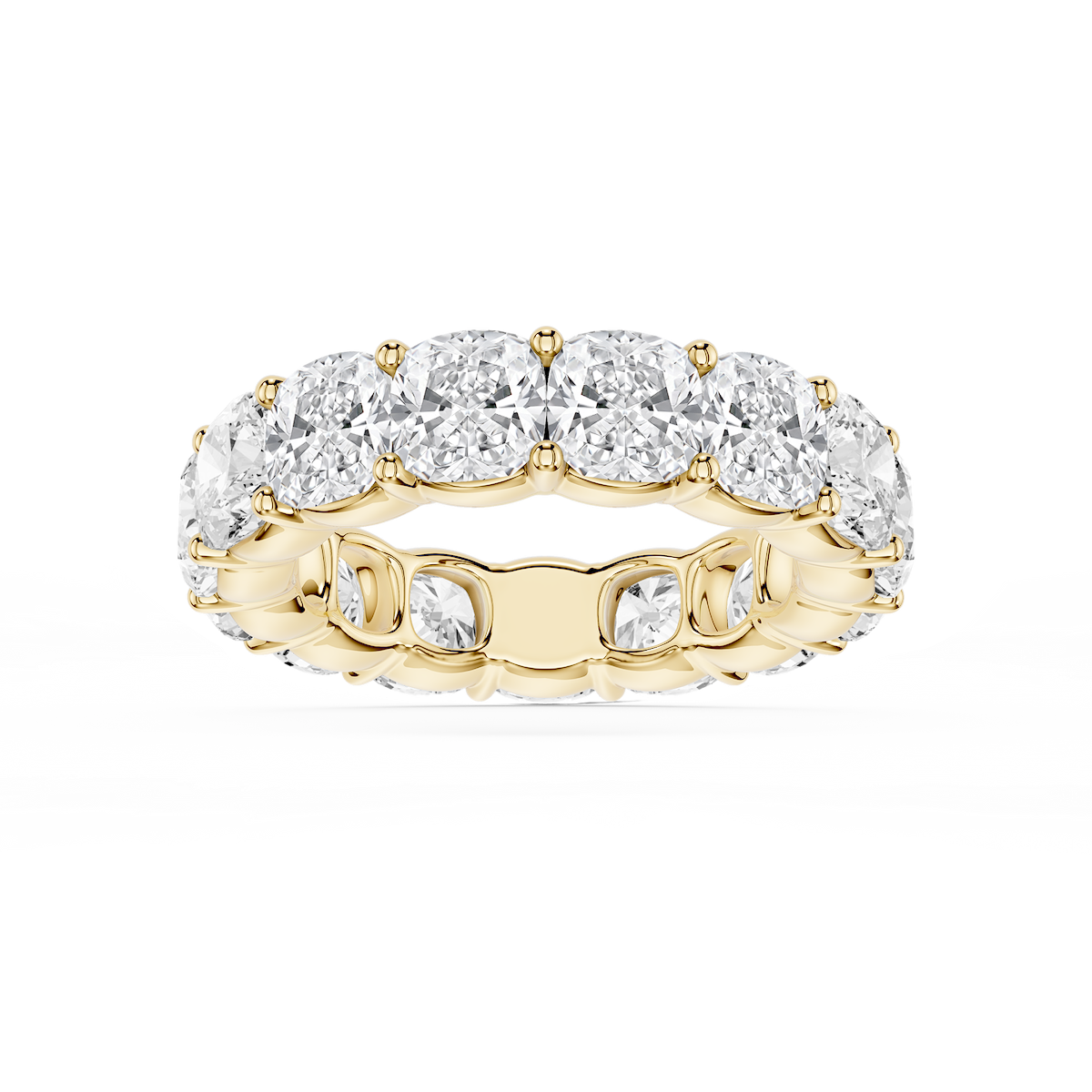Harlow Cushion Lab Grown Diamond Shared Prong Eternity Band