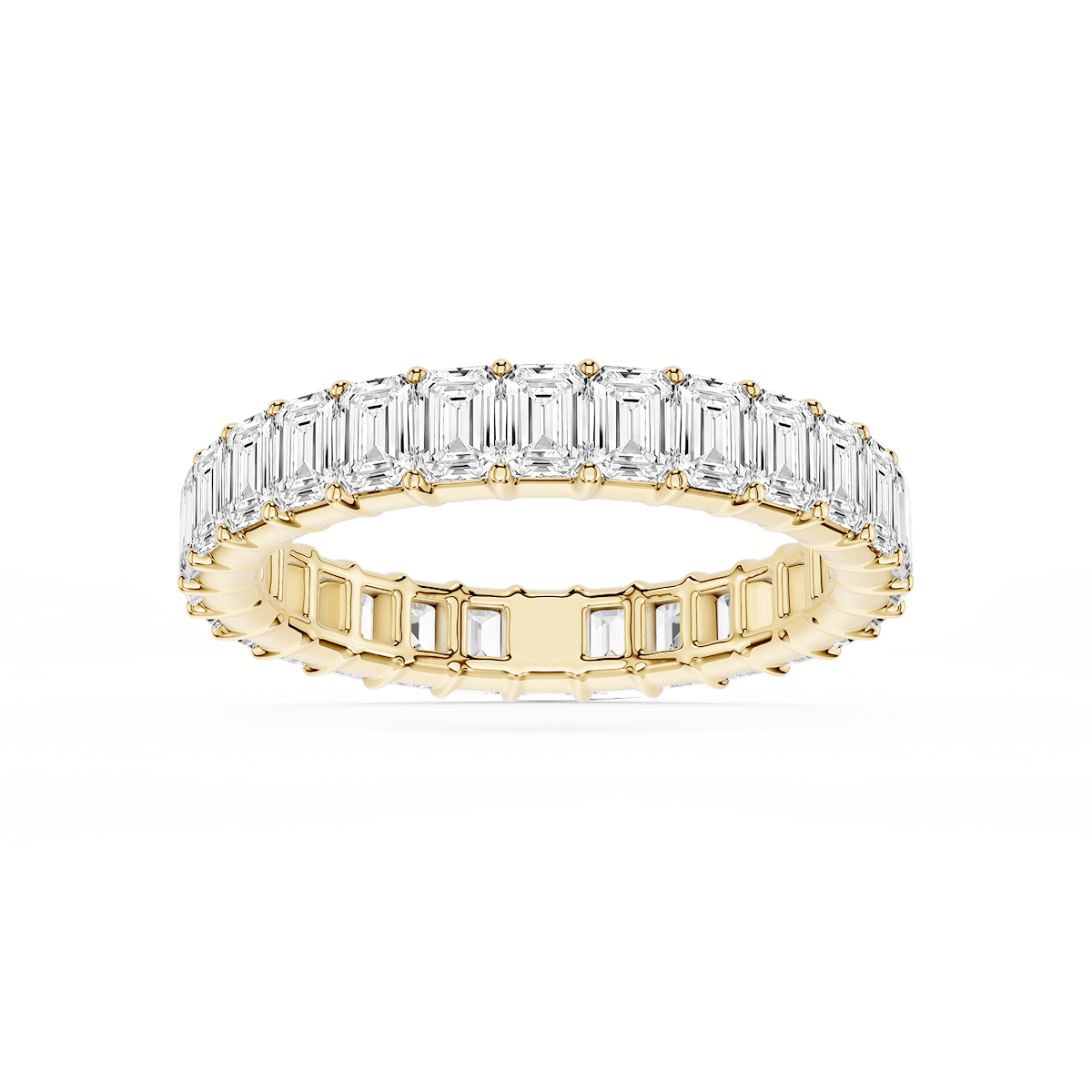 Harlow Emerald Lab Grown Diamond Shared Prong Eternity Band