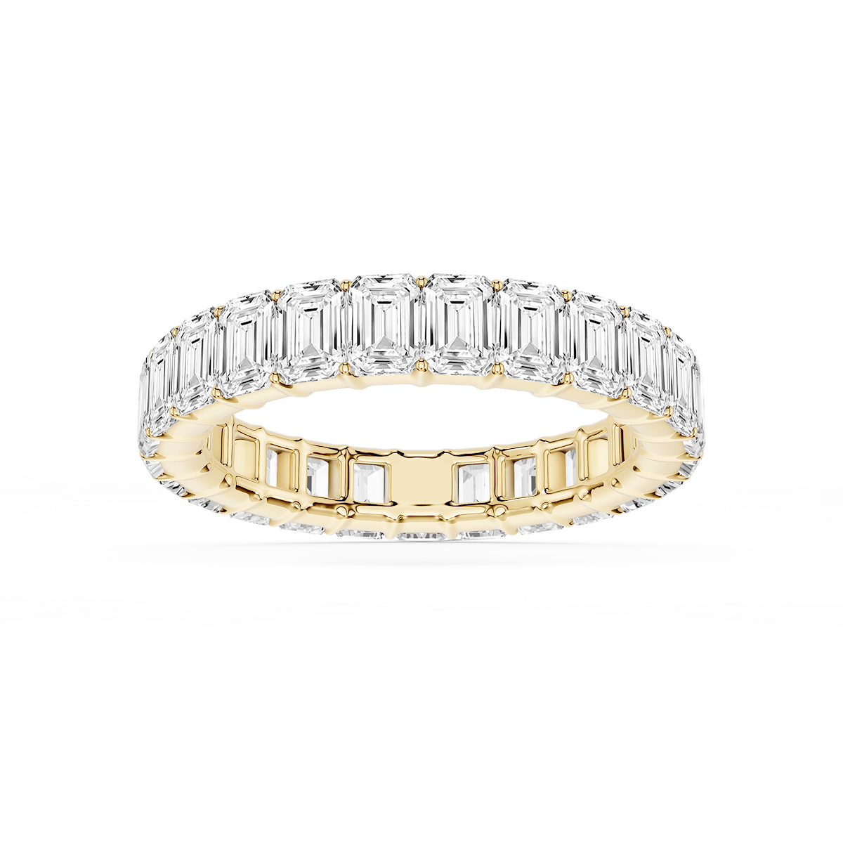 Harlow Emerald Lab Grown Diamond Shared Prong Eternity Band