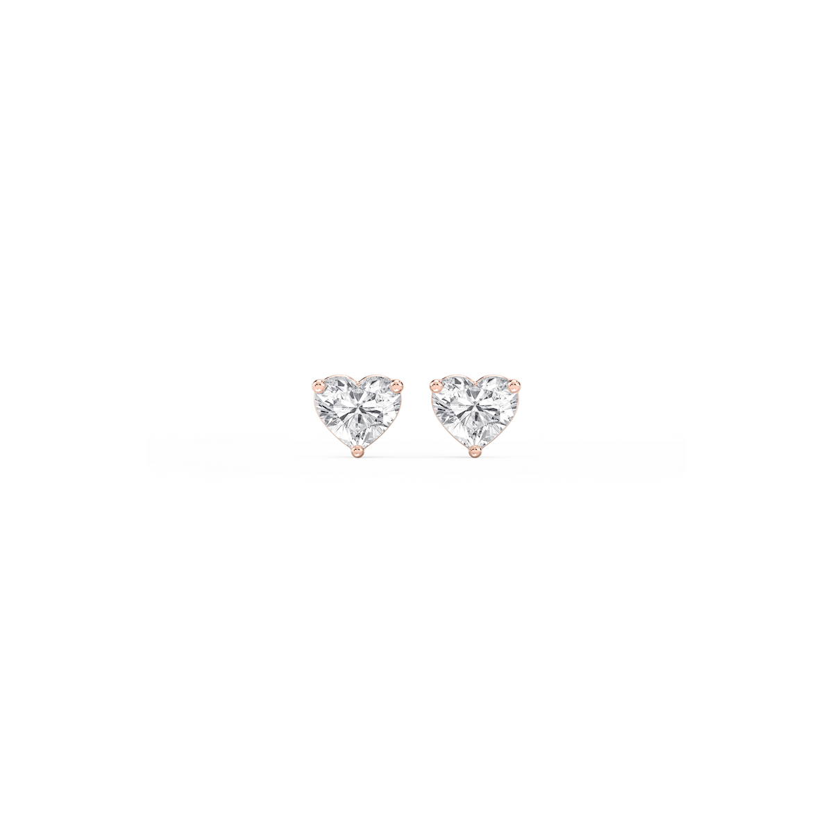 Heart Certified Lab Grown Diamond Classic Three Prong Martini Stud Earrings