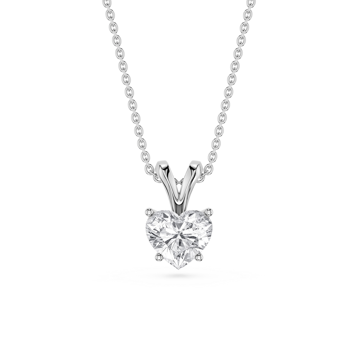 Heart Lab Grown Diamond Double Bail Pendant - 16 to 18 Inches