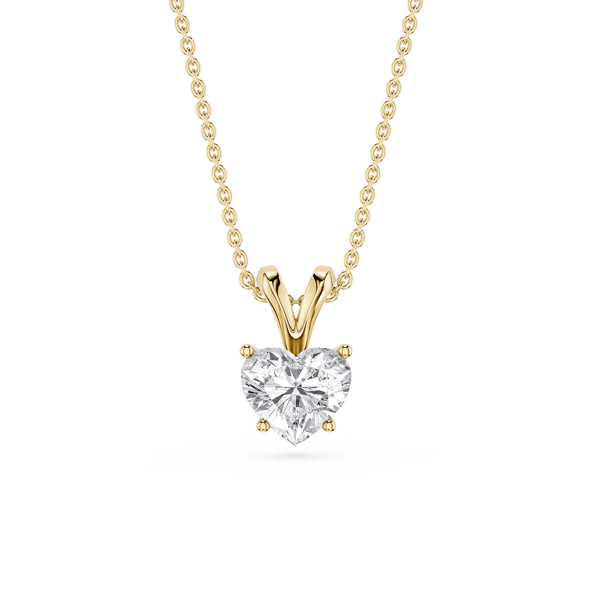 Heart Lab Grown Diamond Double Bail Pendant - 16 to 18 Inches