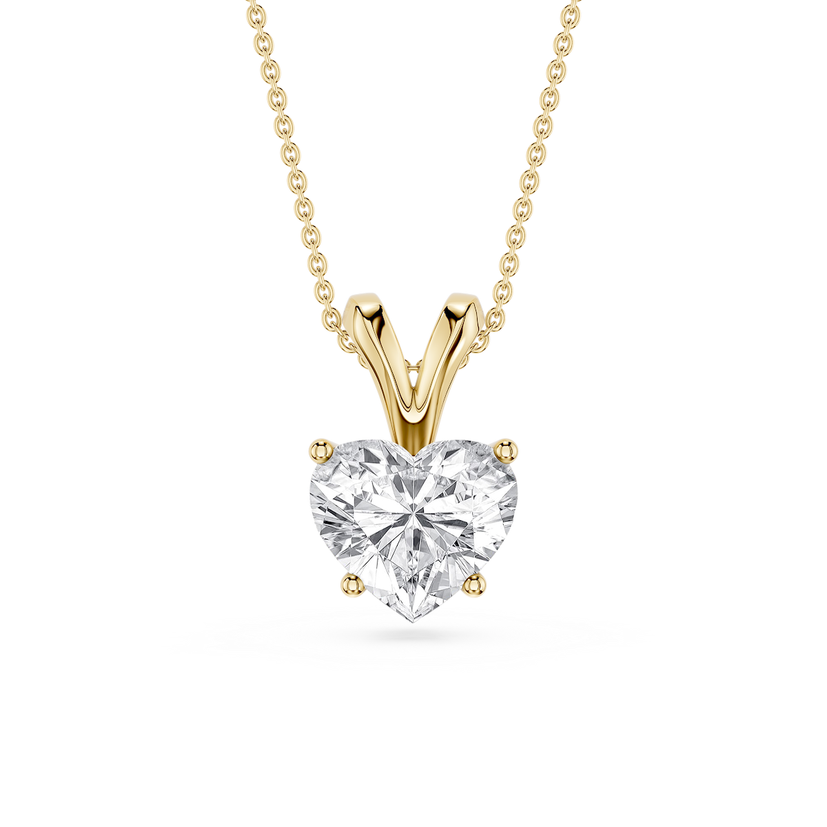 Heart Lab Grown Diamond Double Bail Pendant - 16 to 18 Inches