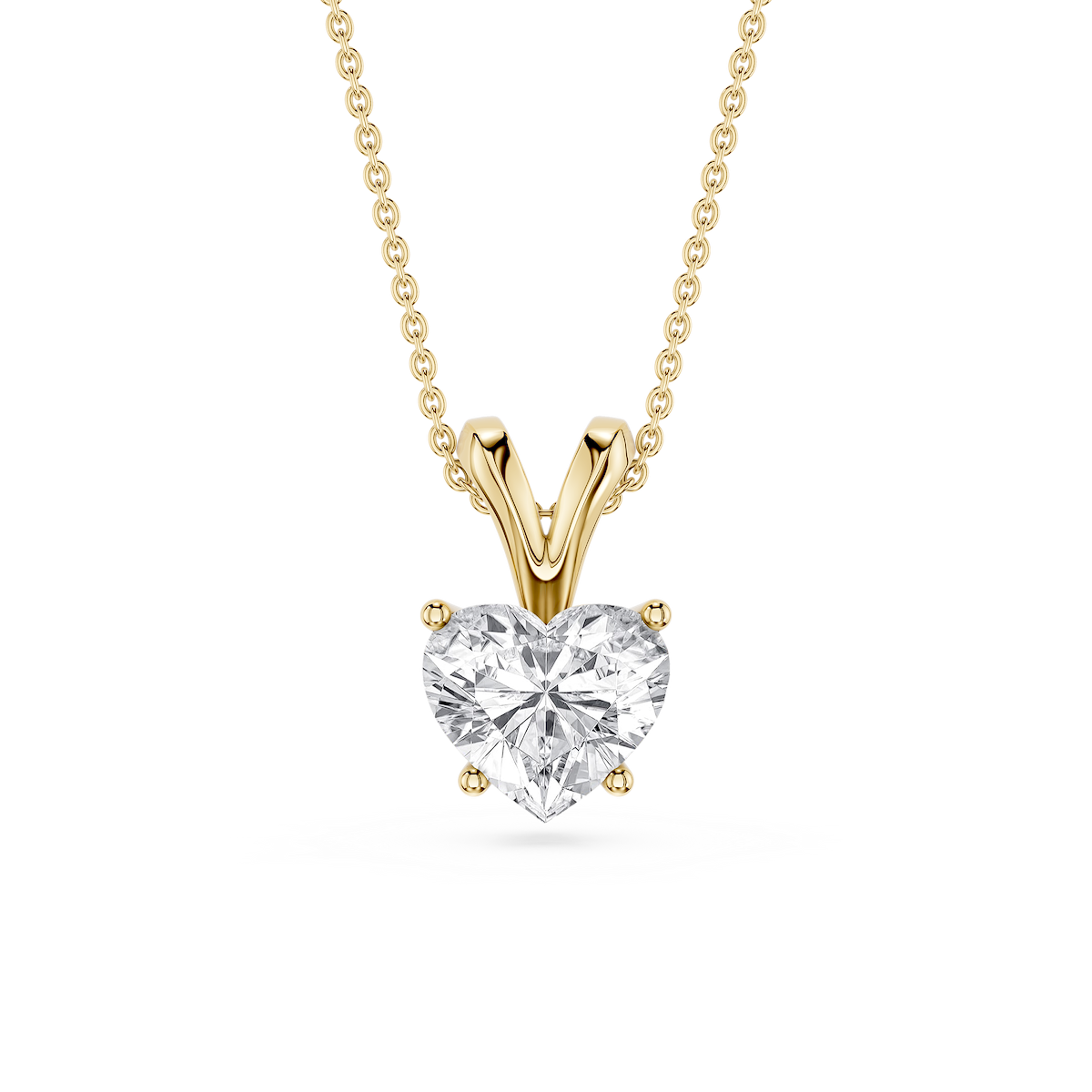 Heart Lab Grown Diamond Double Bail Pendant - 16 to 18 Inches
