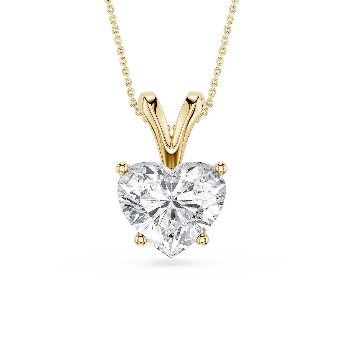 Heart Lab Grown Diamond Double Bail Pendant - 16 to 18 Inches