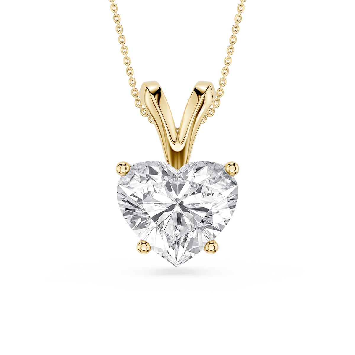 Heart Lab Grown Diamond Double Bail Pendant - 16 to 18 Inches