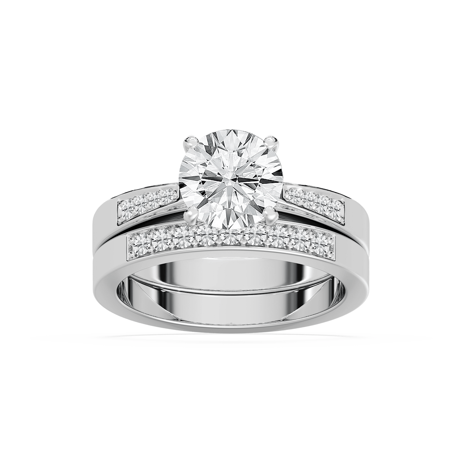 Helen Lab Grown Diamond Tapered Channel Wedding Set