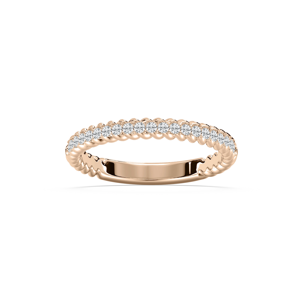 Helix 1/5 ctw Round Lab Grown Diamond Rope Twist Wedding Band