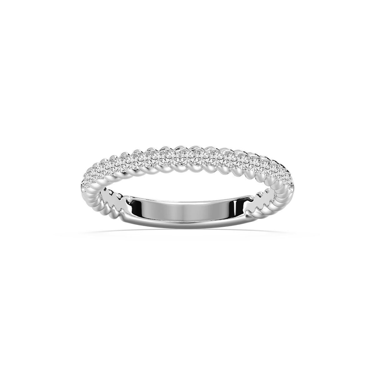Helix 1/5 ctw Round Lab Grown Diamond Rope Twist Wedding Band