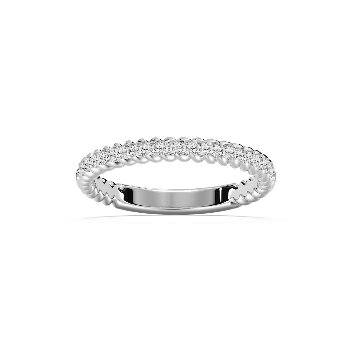 Helix 1/5 ctw Round Lab Grown Diamond Rope Twist Wedding Band