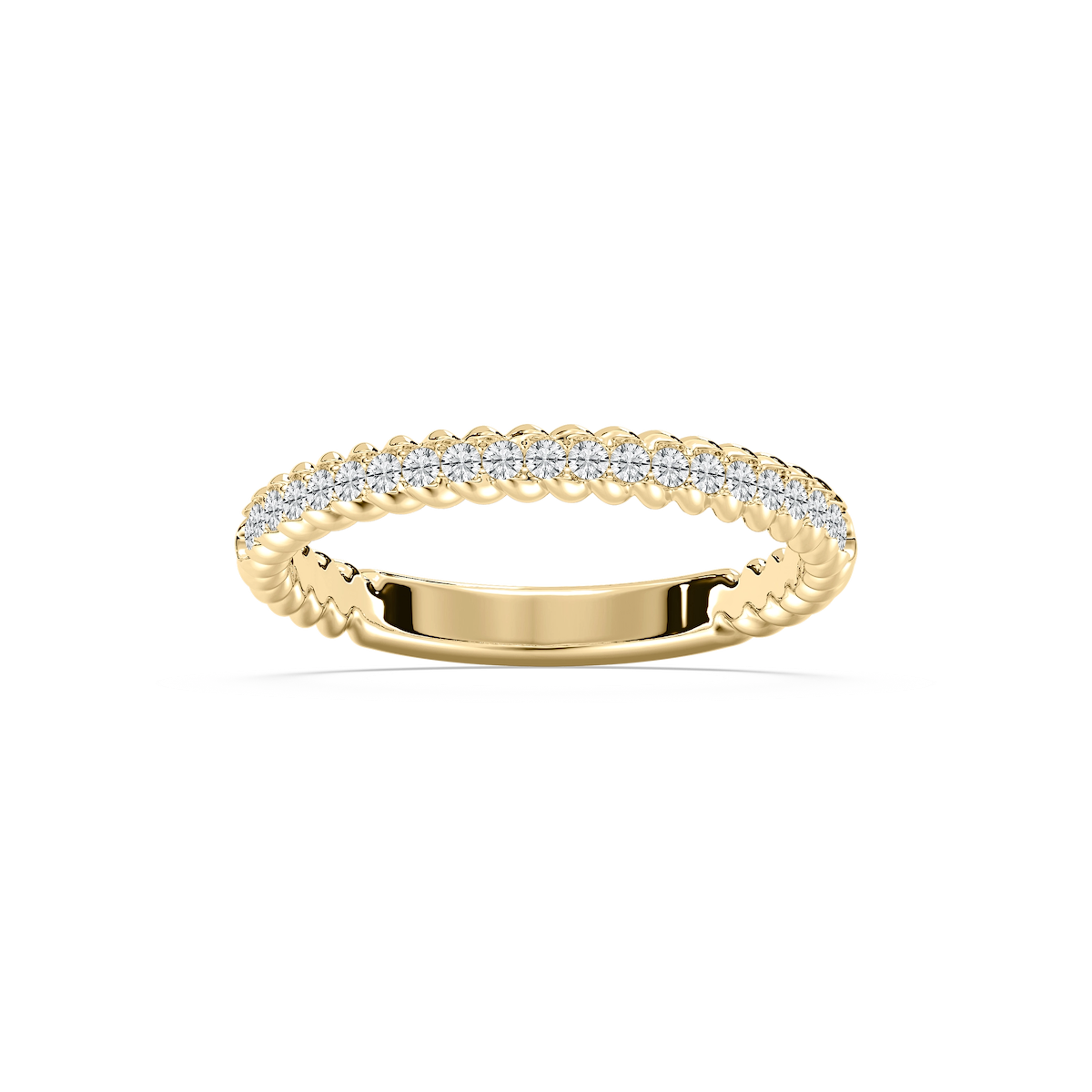 Helix 1/5 ctw Round Lab Grown Diamond Rope Twist Wedding Band