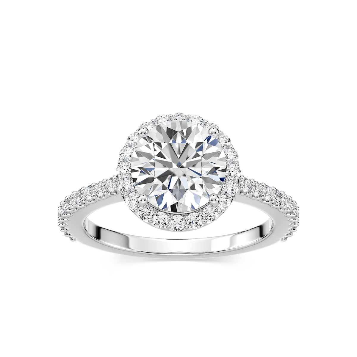 Zoey Lab Grown Diamond Cathedral Halo Engagement Ring