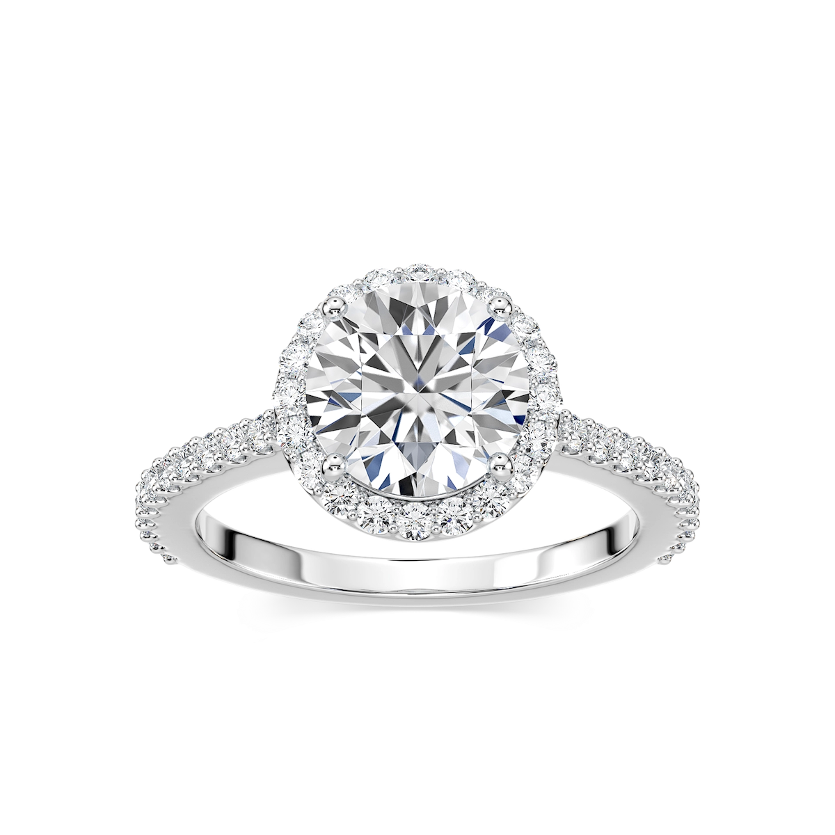 Zoey Lab Grown Diamond Cathedral Halo Engagement Ring