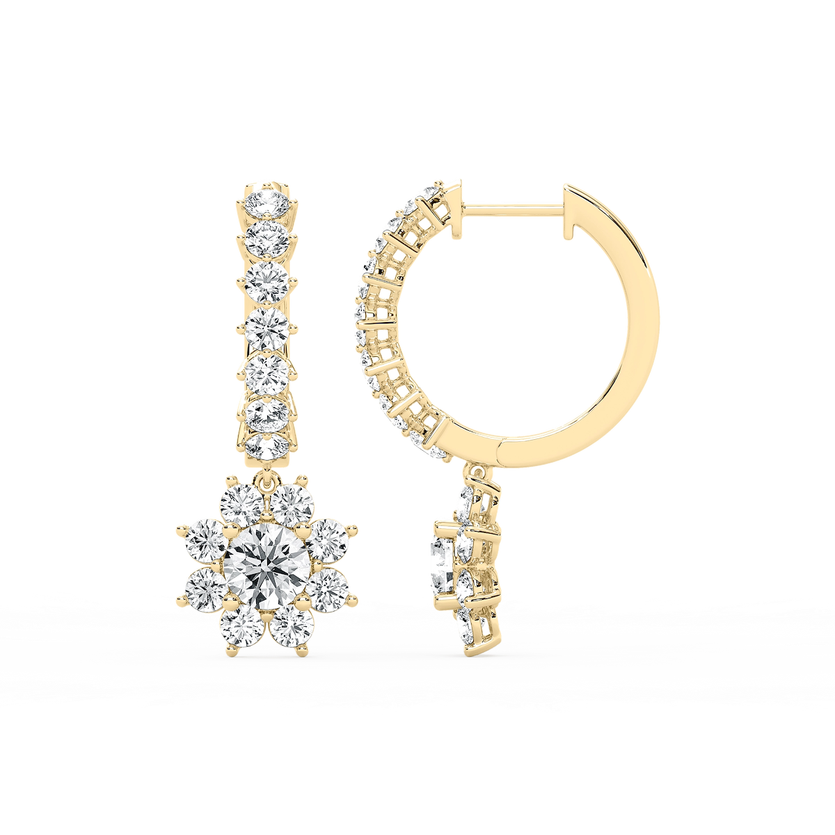 Hoop Earrings with Star Drops