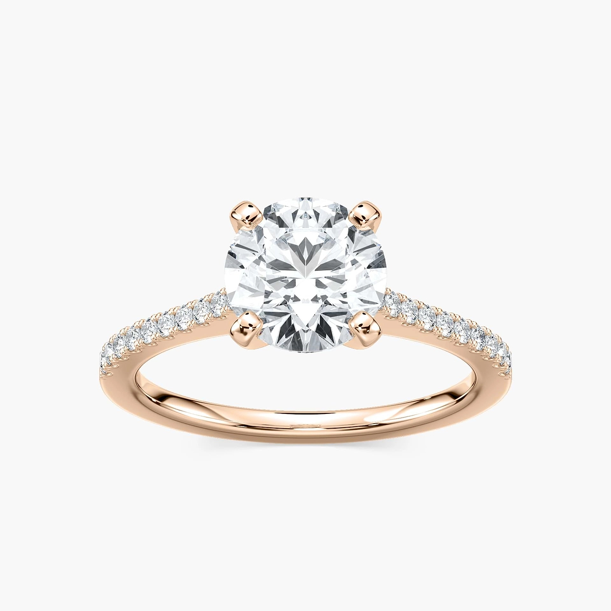 Eliana Lab Grown Diamond Idyllic Pave Side Stone Engagement Ring