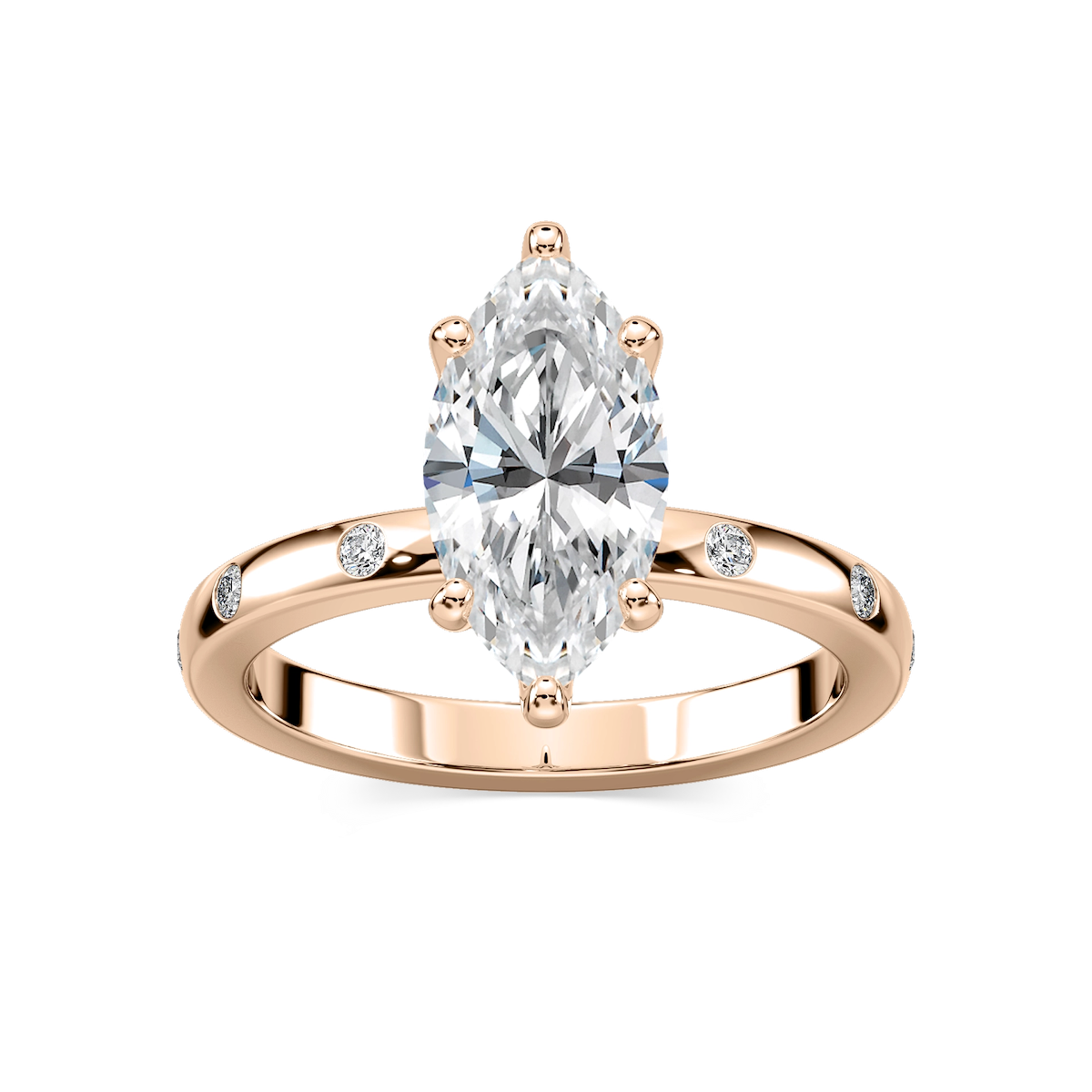 Ivy Classic Burnished Diamond Marquise Engagement Ring