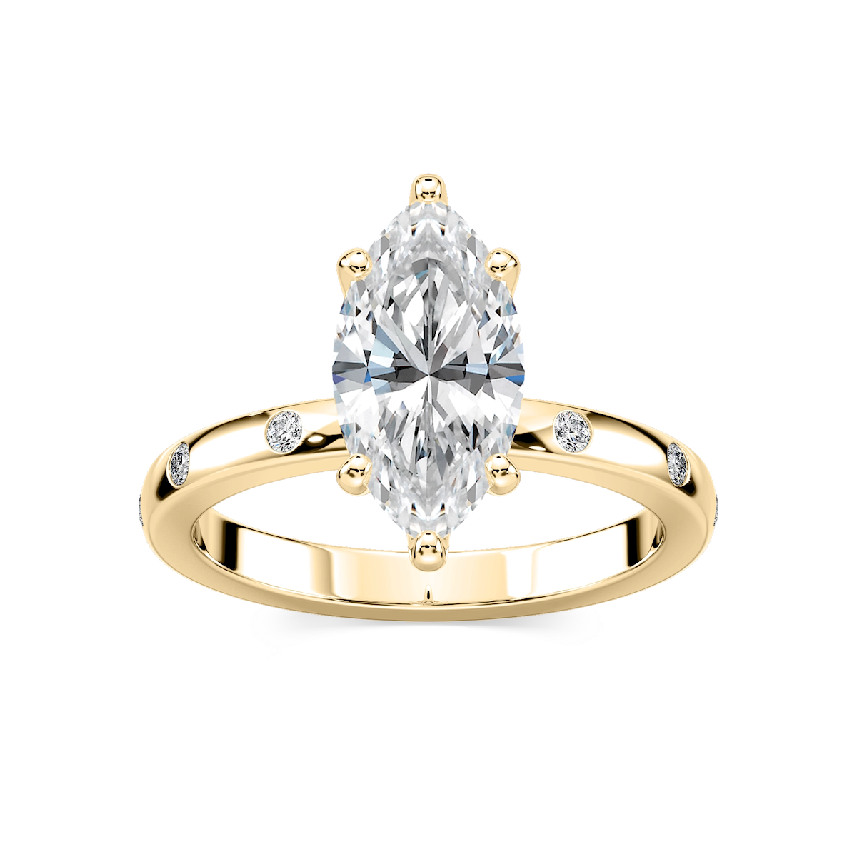 Ivy Classic Burnished Diamond Marquise Engagement Ring