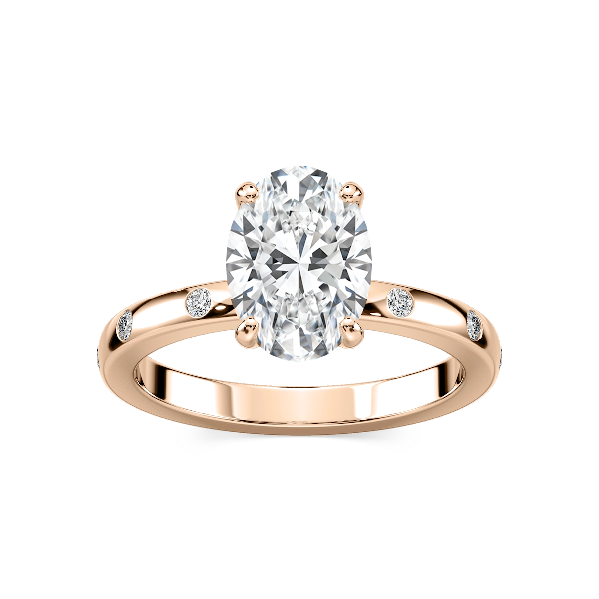 Ivy Classic Burnished Diamond Oval Engagement Ring