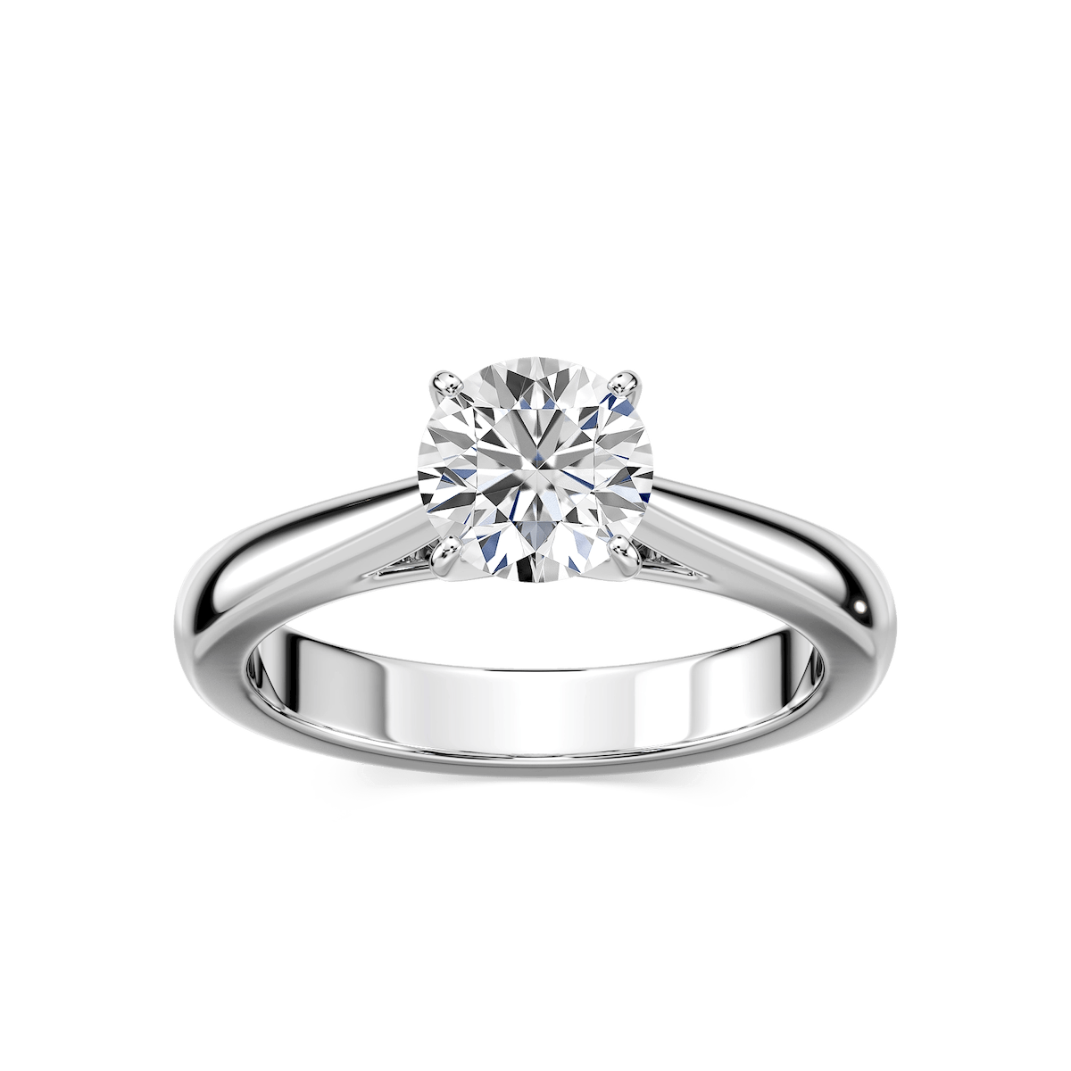 Jamie Lab Grown Diamond Cathedral Solitaire Engagement Ring