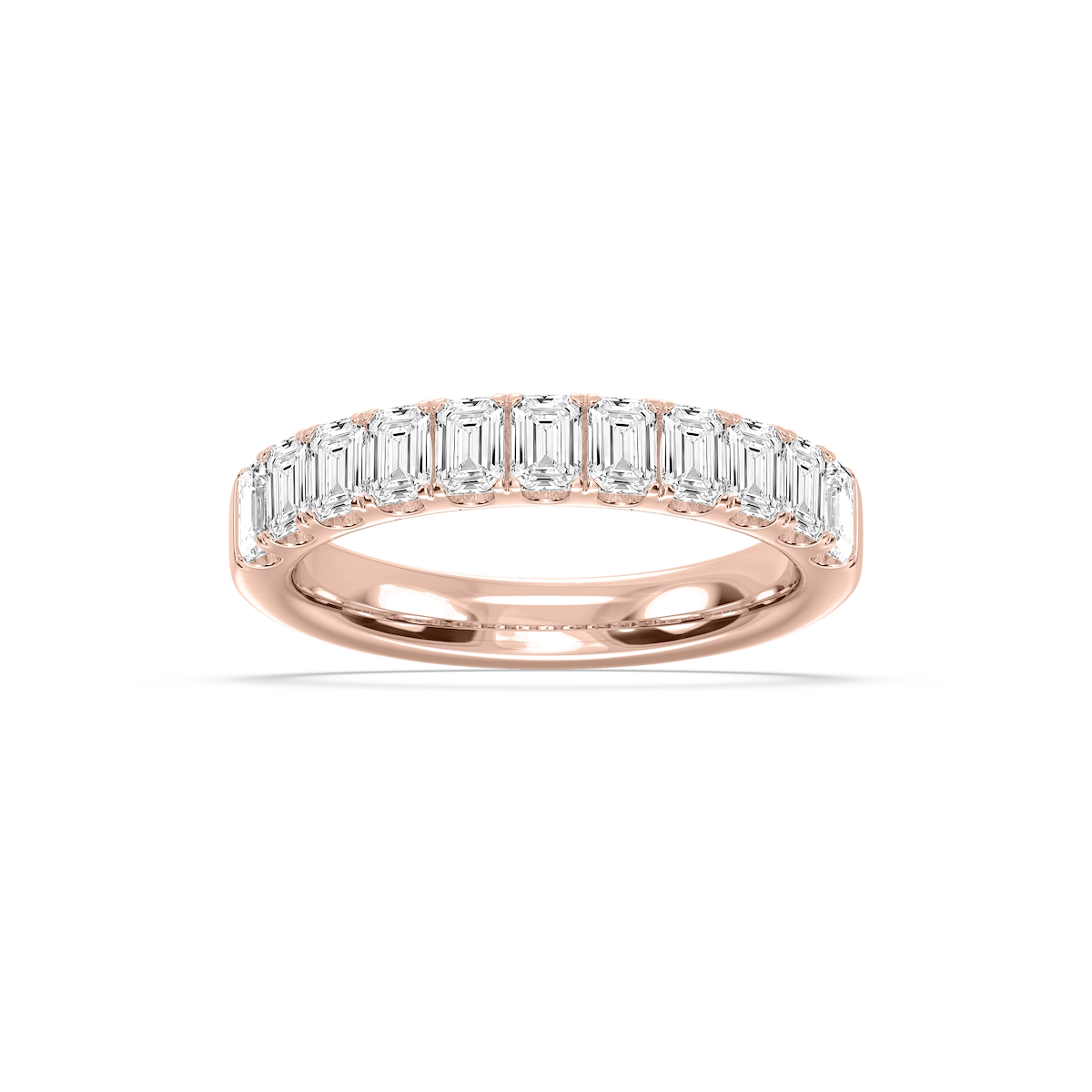 Jennifer Emerald Lab Grown Diamond Eleven Stone Wedding Band