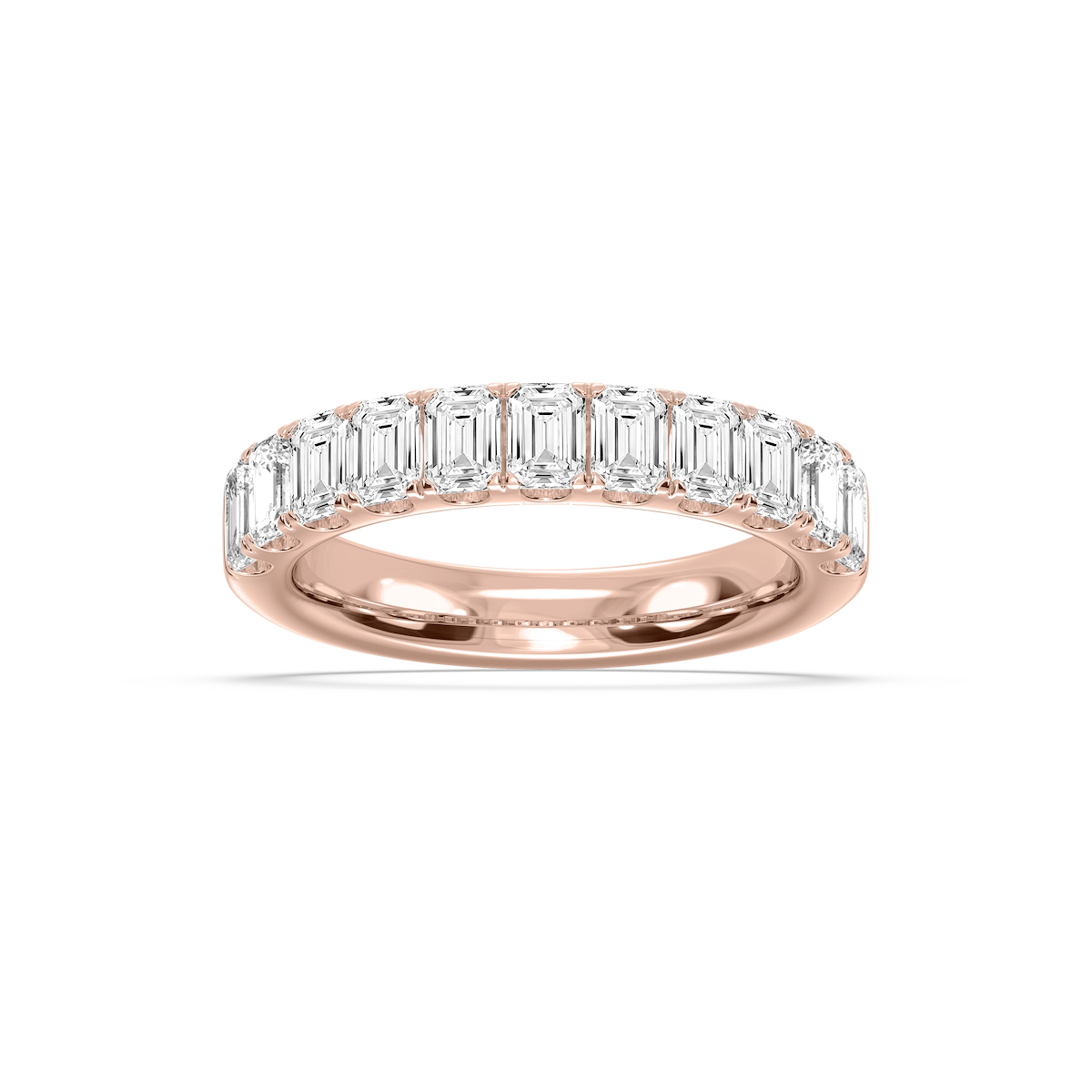 Jennifer Emerald Lab Grown Diamond Eleven Stone Wedding Band