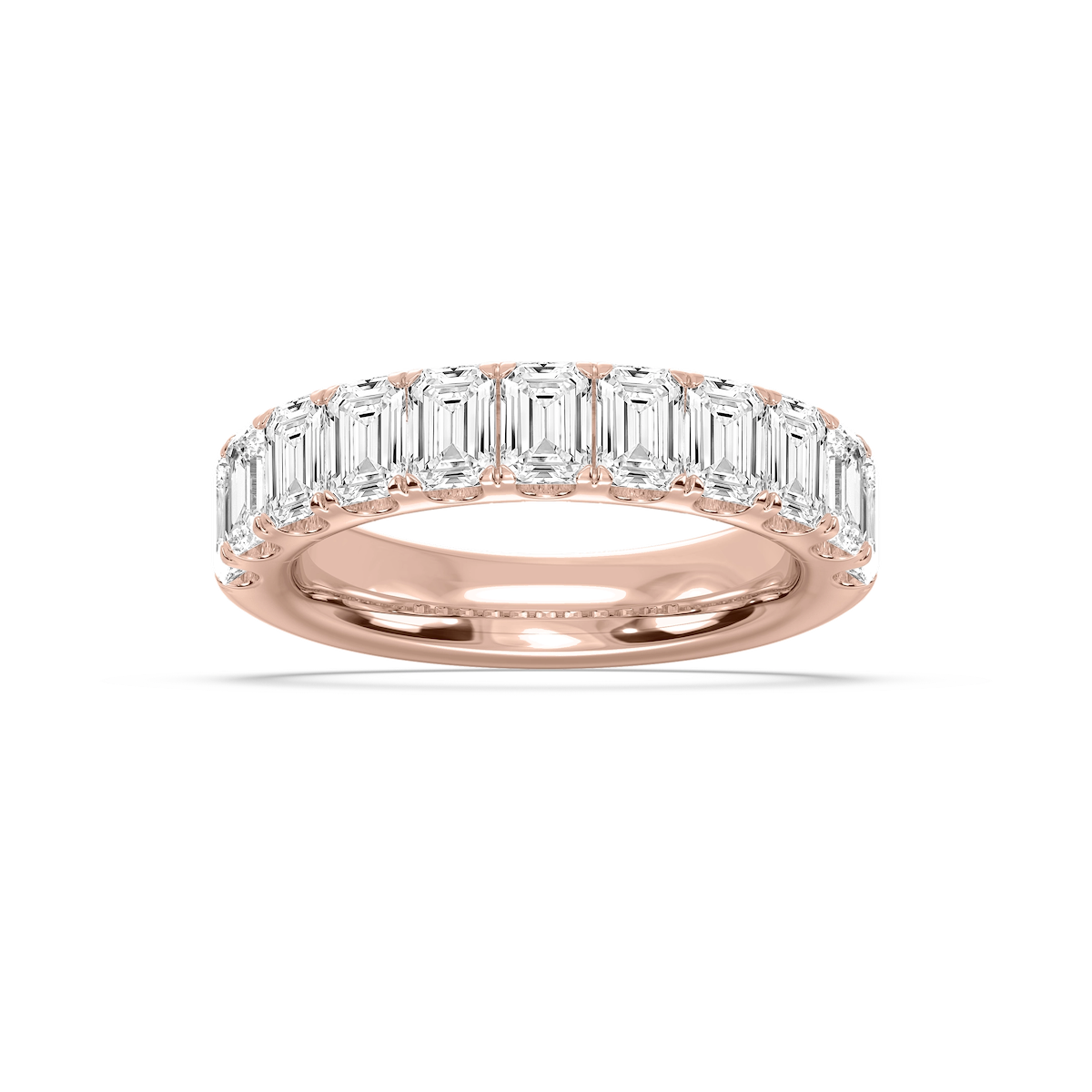 Jennifer Emerald Lab Grown Diamond Eleven Stone Wedding Band