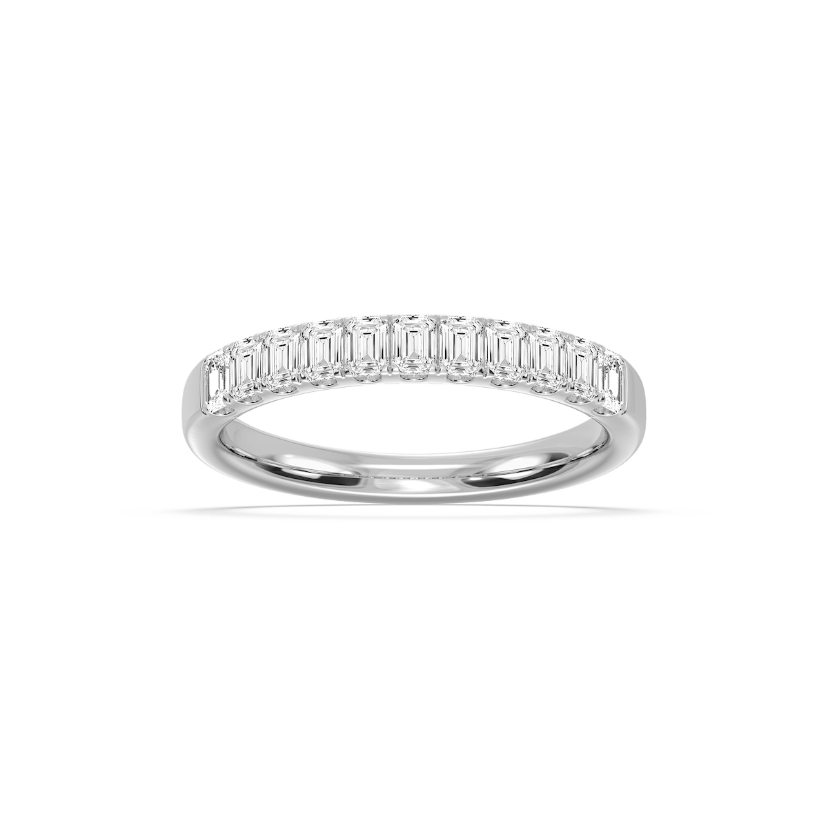 Jennifer Emerald Lab Grown Diamond Eleven Stone Wedding Band