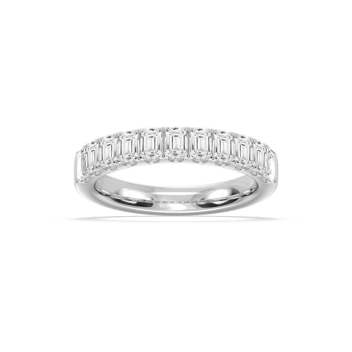 Jennifer Emerald Lab Grown Diamond Eleven Stone Wedding Band