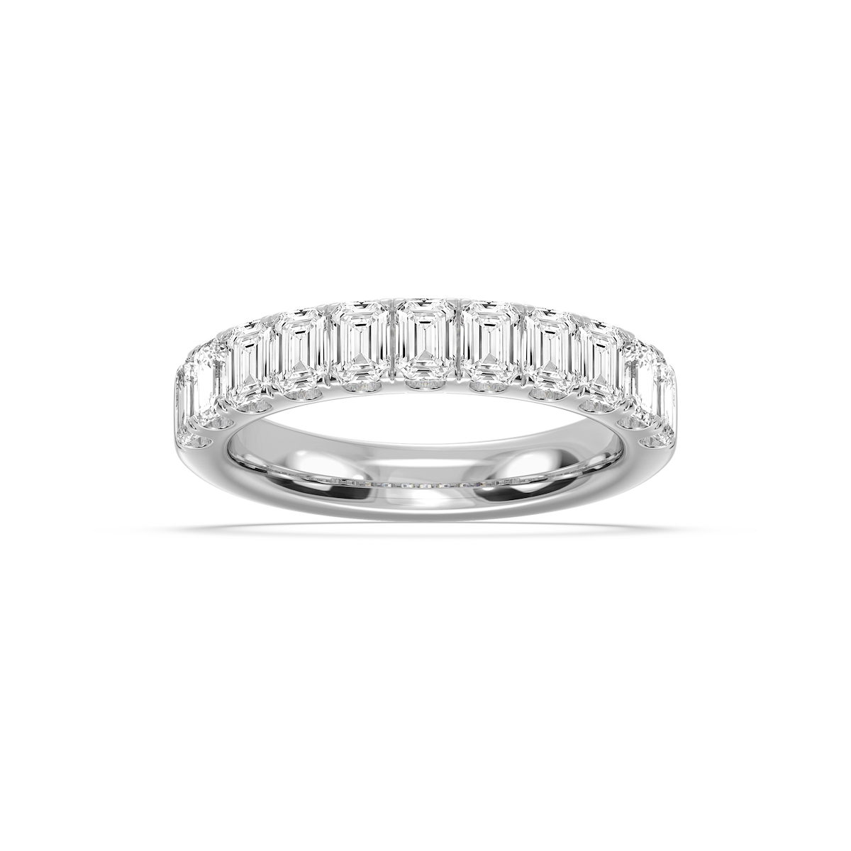 Jennifer Emerald Lab Grown Diamond Eleven Stone Wedding Band