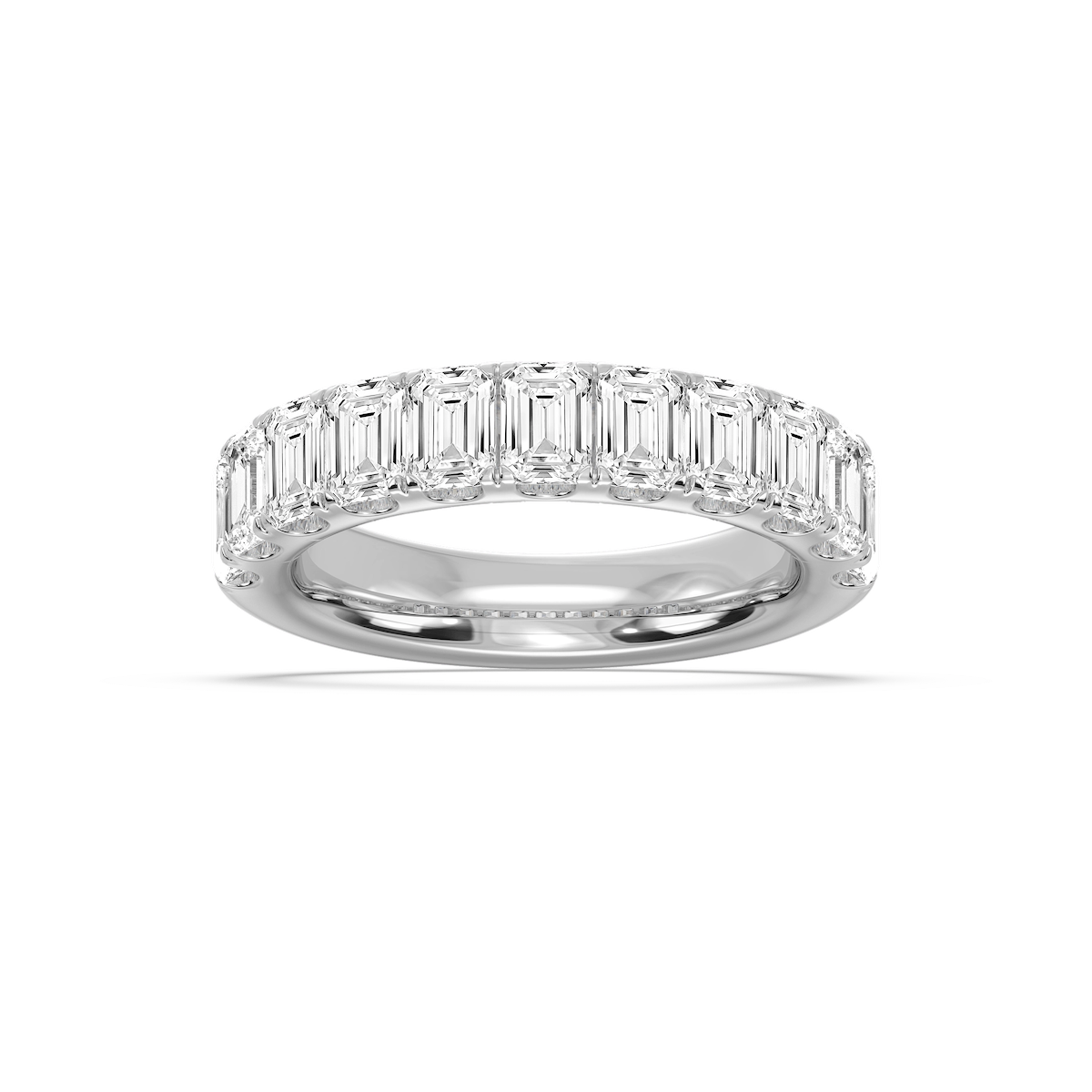 Jennifer Emerald Lab Grown Diamond Eleven Stone Wedding Band