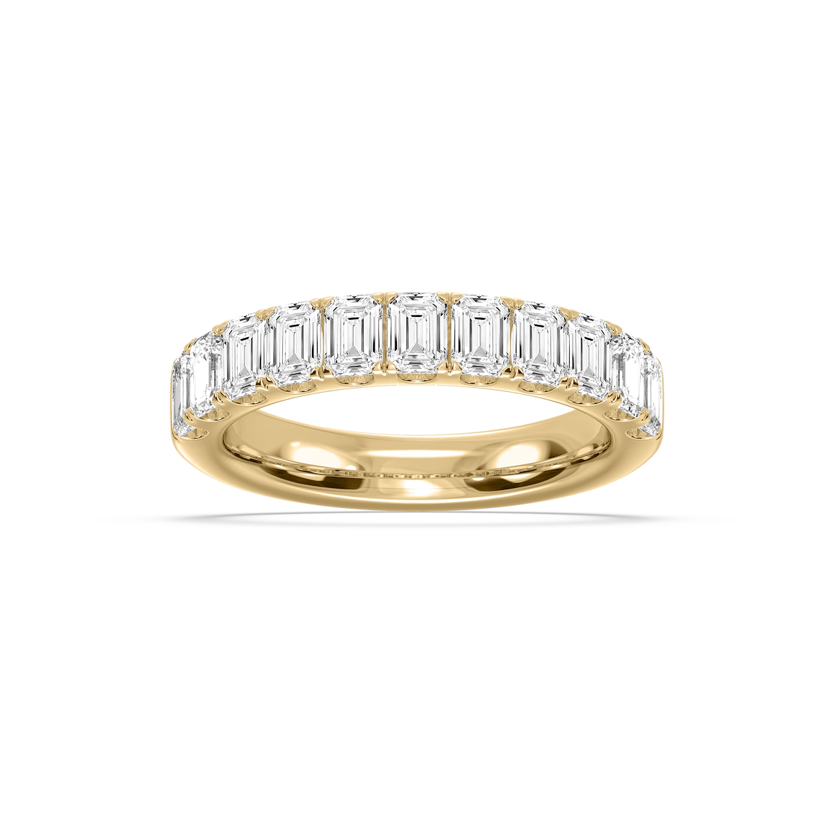 Jennifer Emerald Lab Grown Diamond Eleven Stone Wedding Band