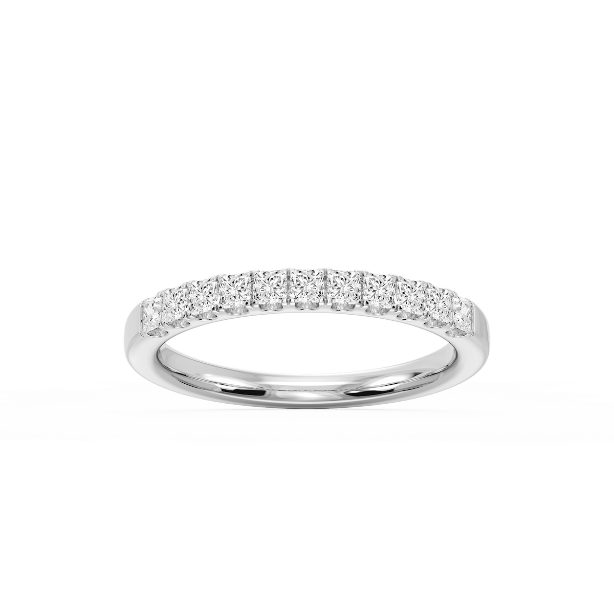 Jennifer Princess Lab Grown Diamond Eleven Stone Wedding Band