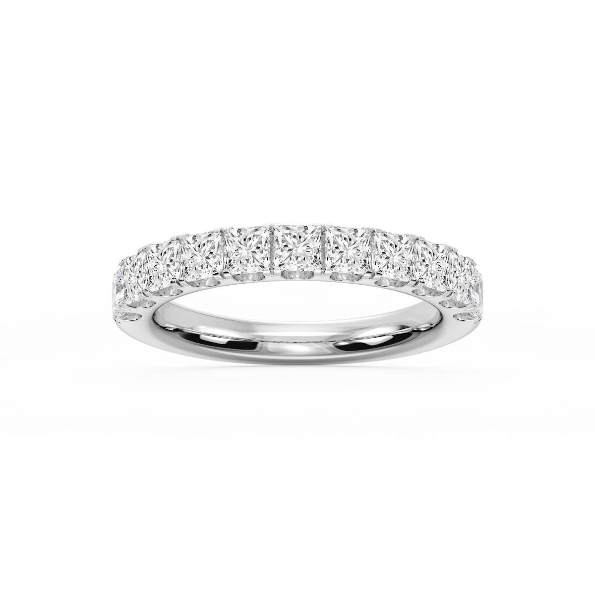 Jennifer Princess Lab Grown Diamond Eleven Stone Wedding Band