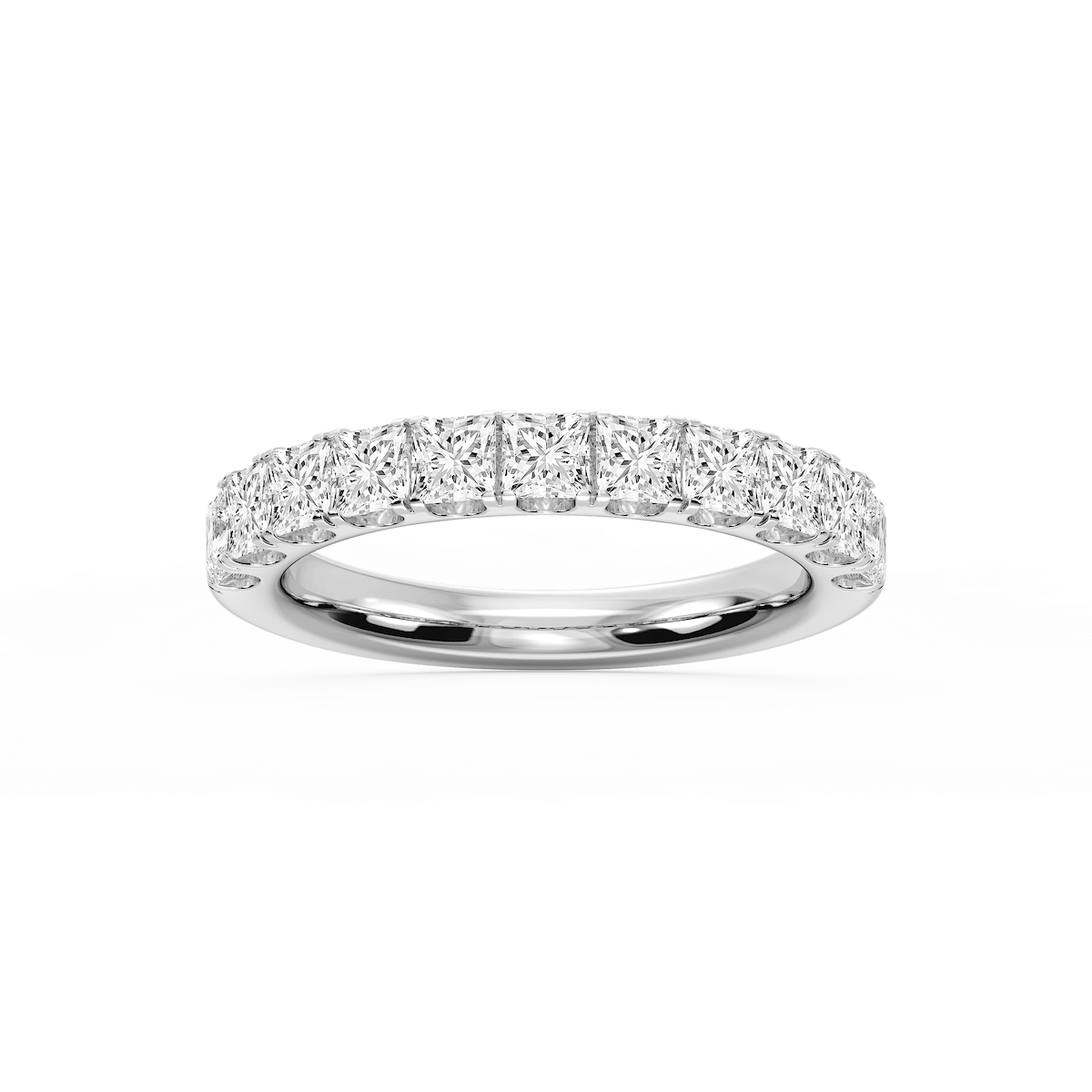 Jennifer Princess Lab Grown Diamond Eleven Stone Anniversary Band
