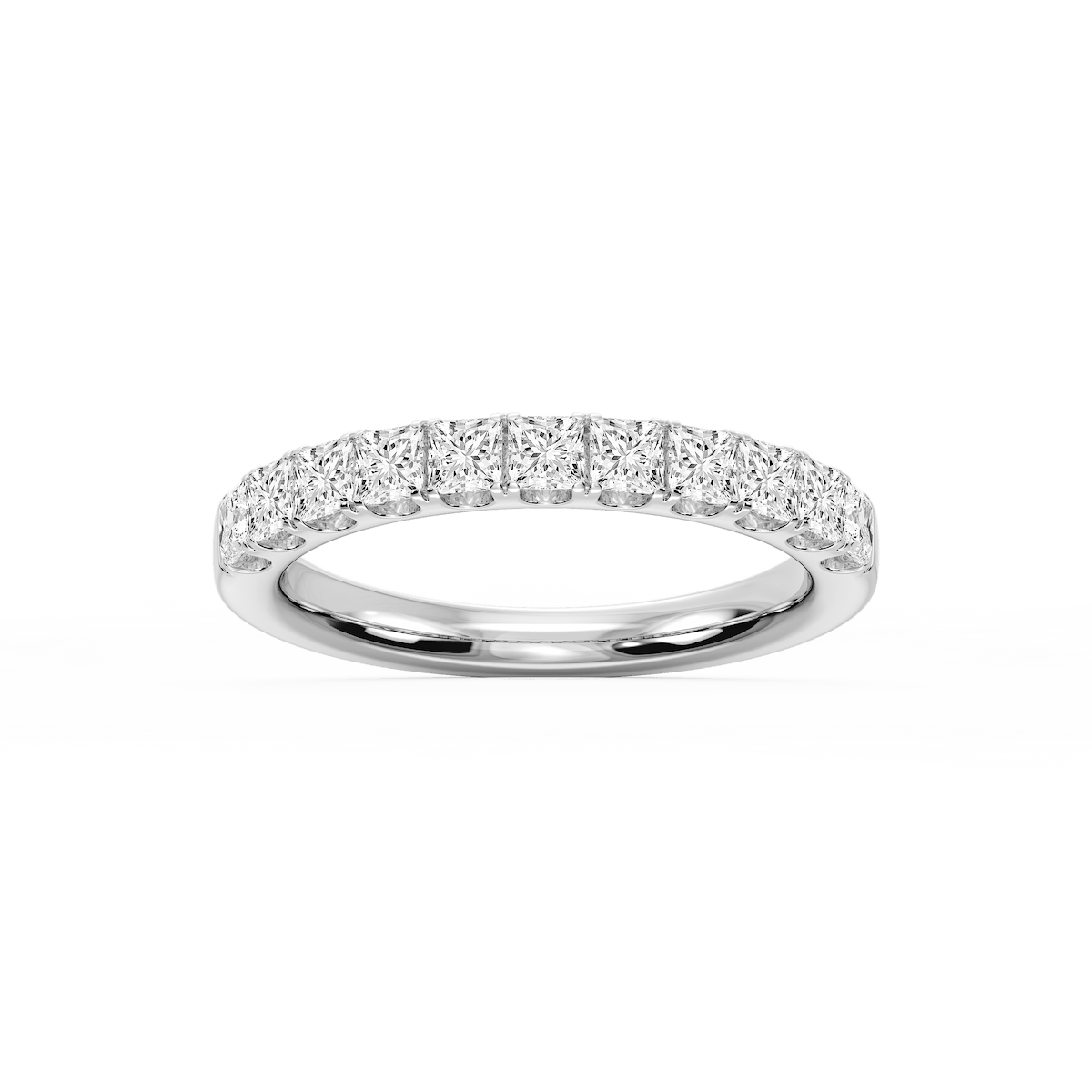 Jennifer Princess Lab Grown Diamond Eleven Stone Anniversary Band
