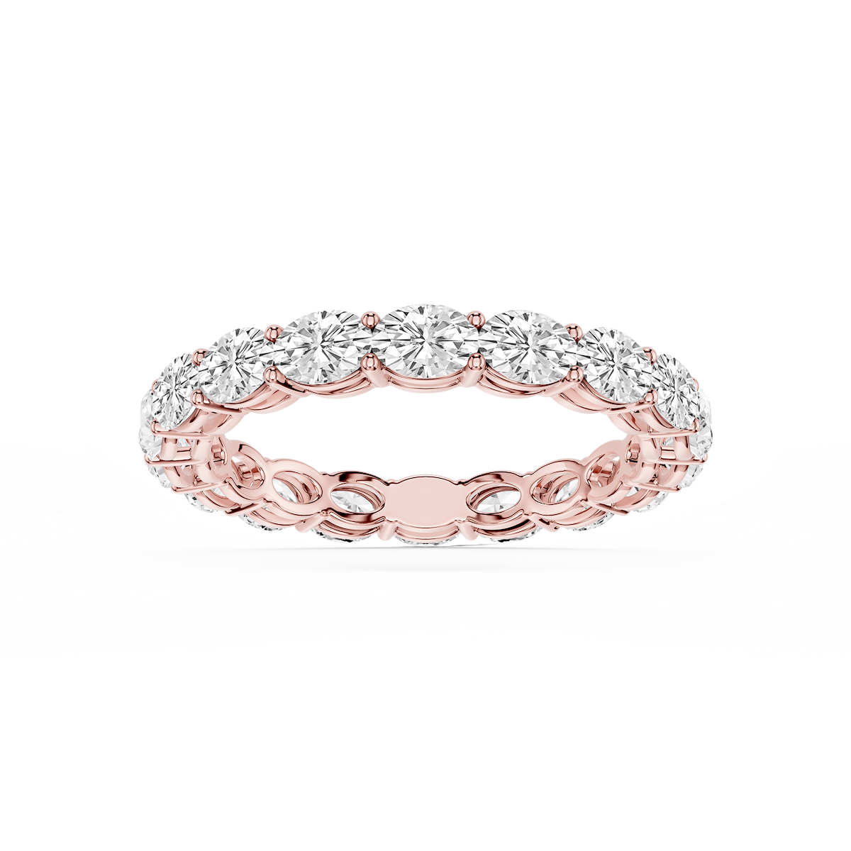 Juliet Oval Lab Grown Diamond East West Shared Prong Eternity Band