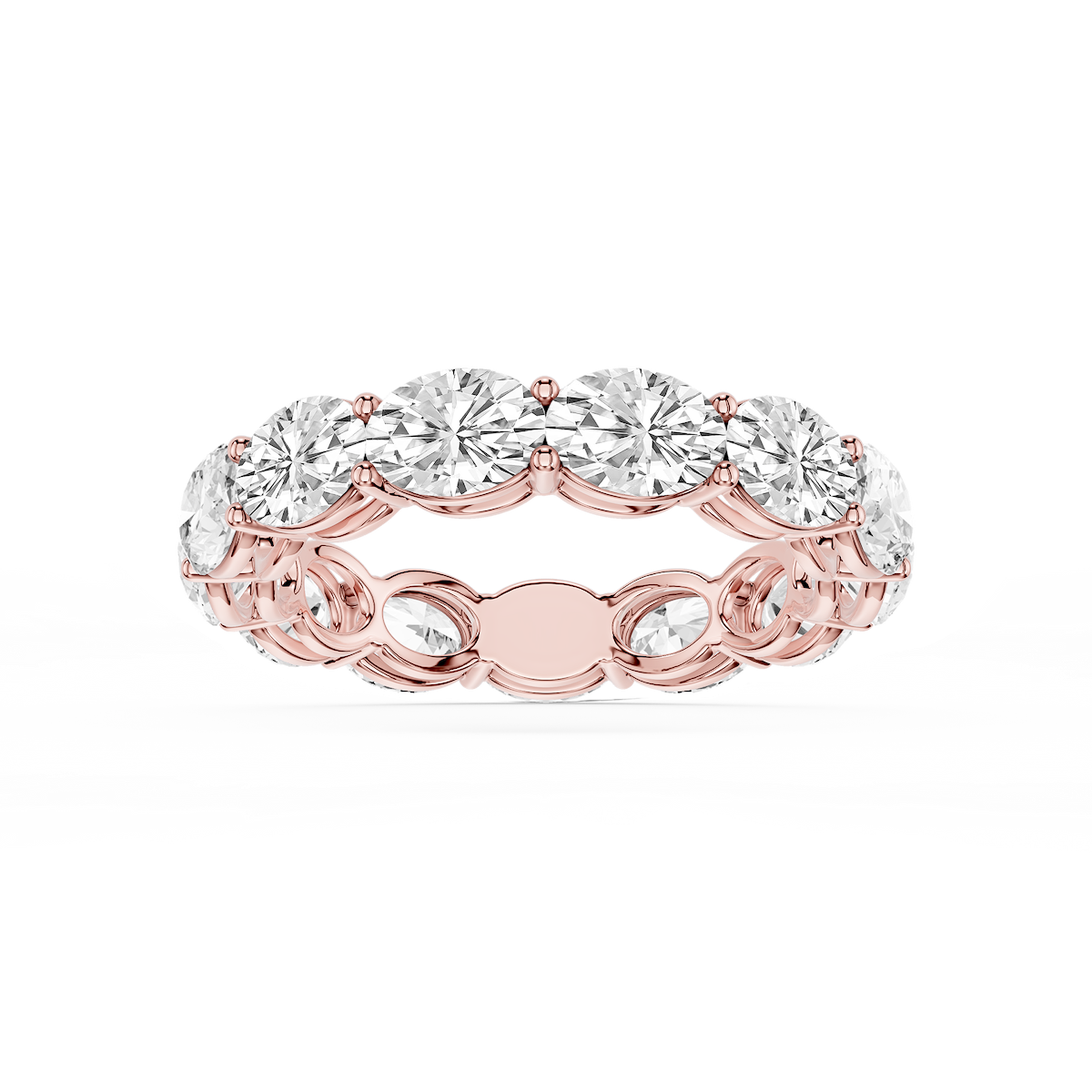 Juliet Oval Lab Grown Diamond East West Shared Prong Eternity Band