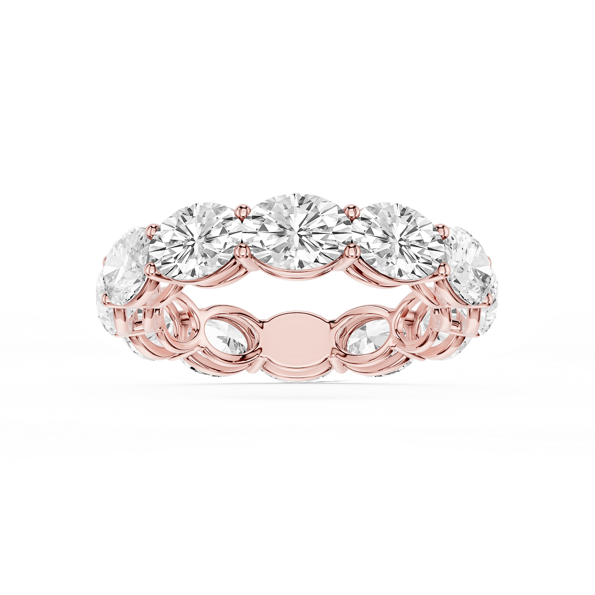 Juliet Oval Lab Grown Diamond East West Shared Prong Eternity Band