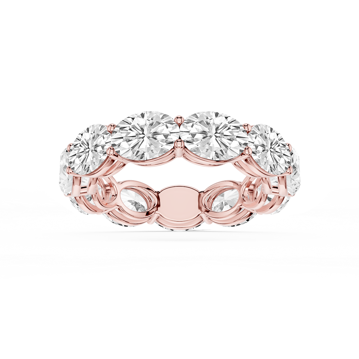 Juliet Oval Lab Grown Diamond East West Shared Prong Eternity Band