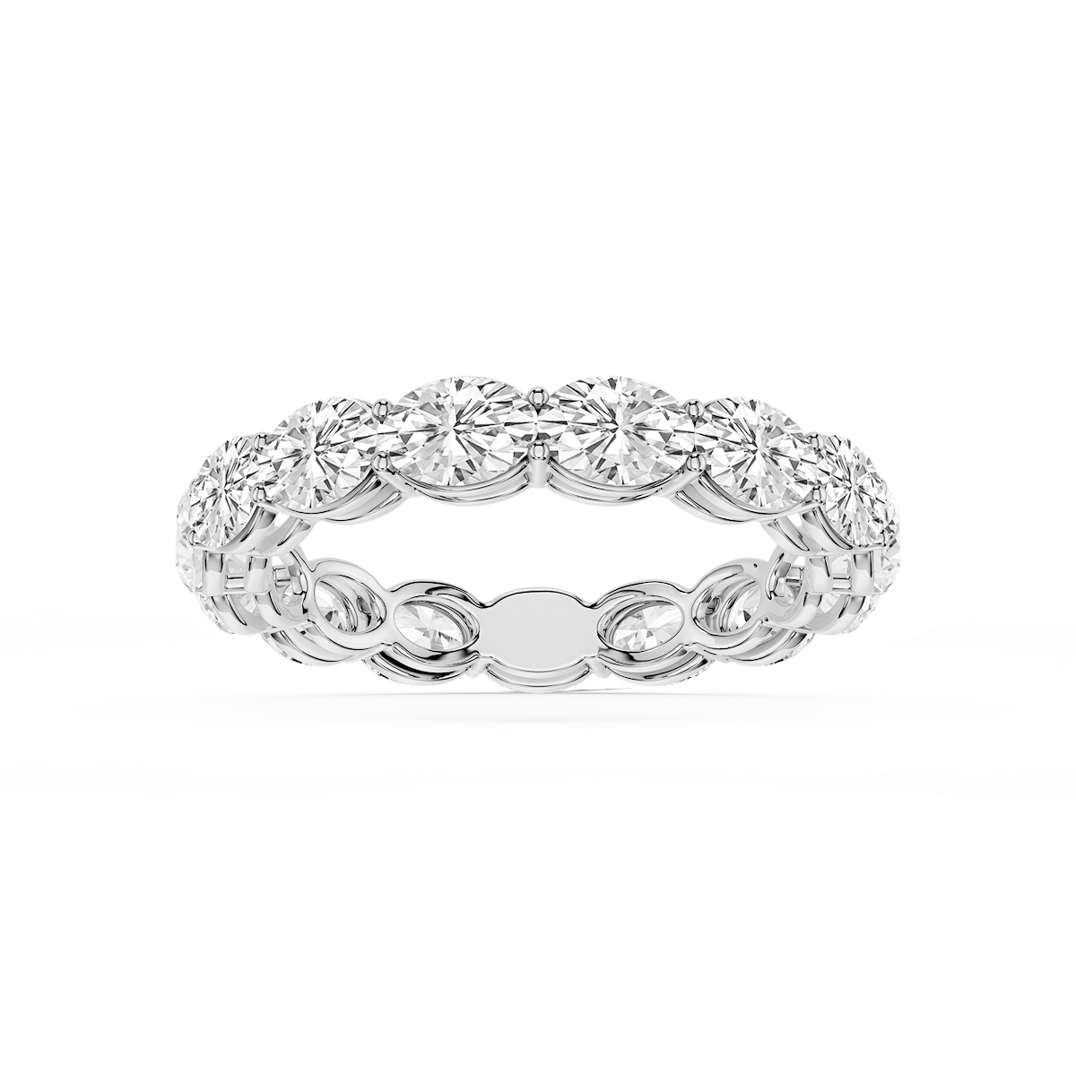 Juliet Oval Lab Grown Diamond East West Shared Prong Eternity Band