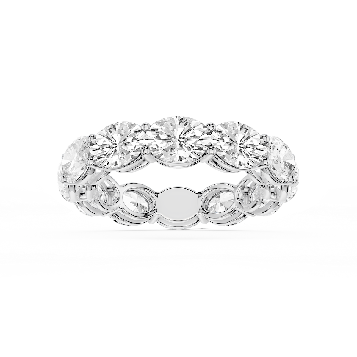 Juliet Oval Lab Grown Diamond East West Shared Prong Eternity Band