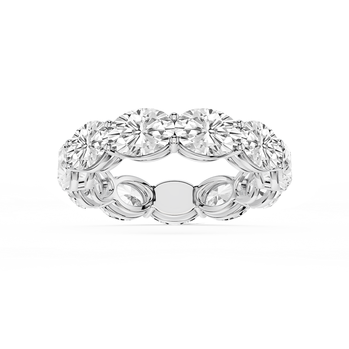 Juliet Oval Lab Grown Diamond East West Shared Prong Eternity Band