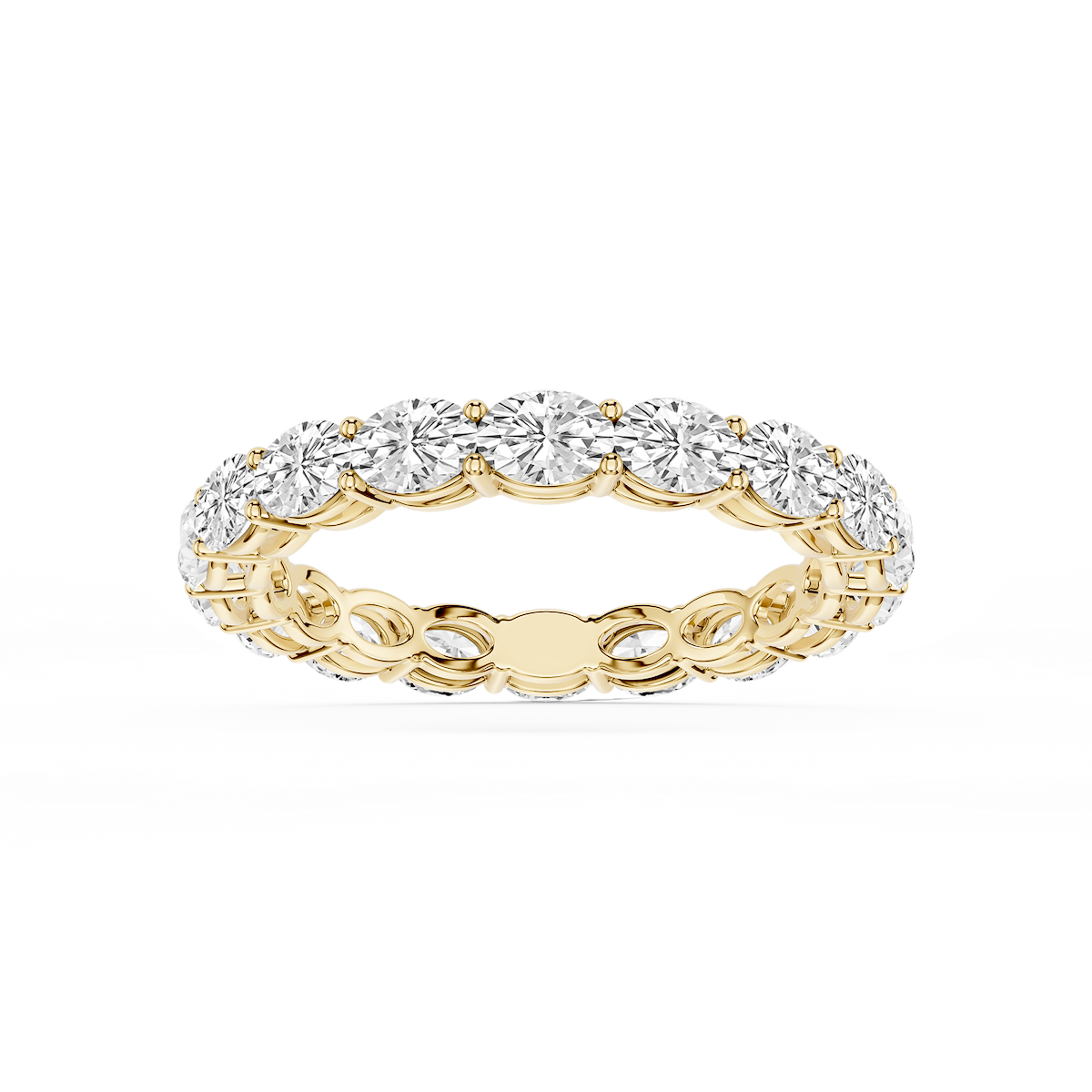 Juliet Oval Lab Grown Diamond East West Shared Prong Eternity Band