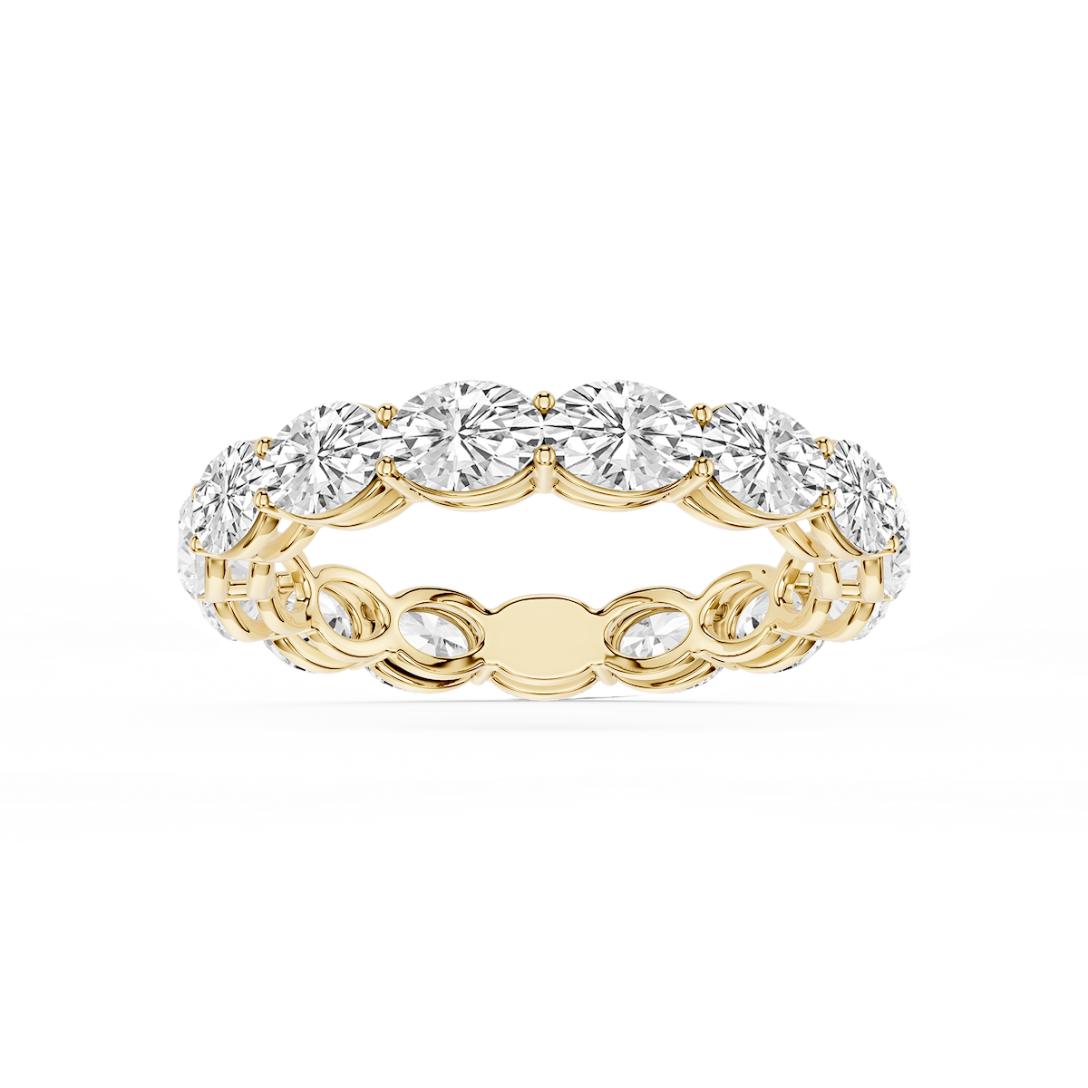 Juliet Oval Lab Grown Diamond East West Shared Prong Eternity Band