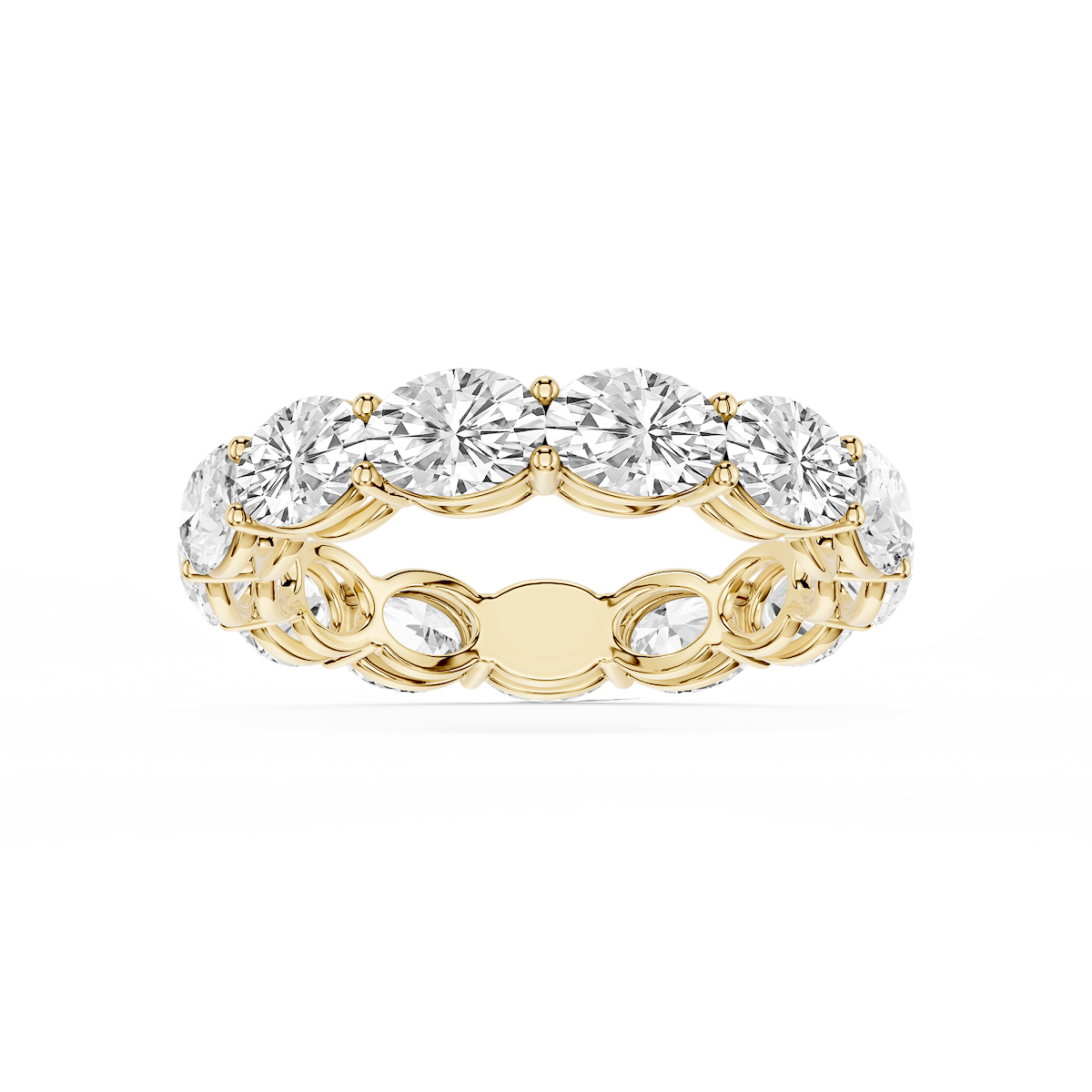 Juliet Oval Lab Grown Diamond East West Shared Prong Eternity Band